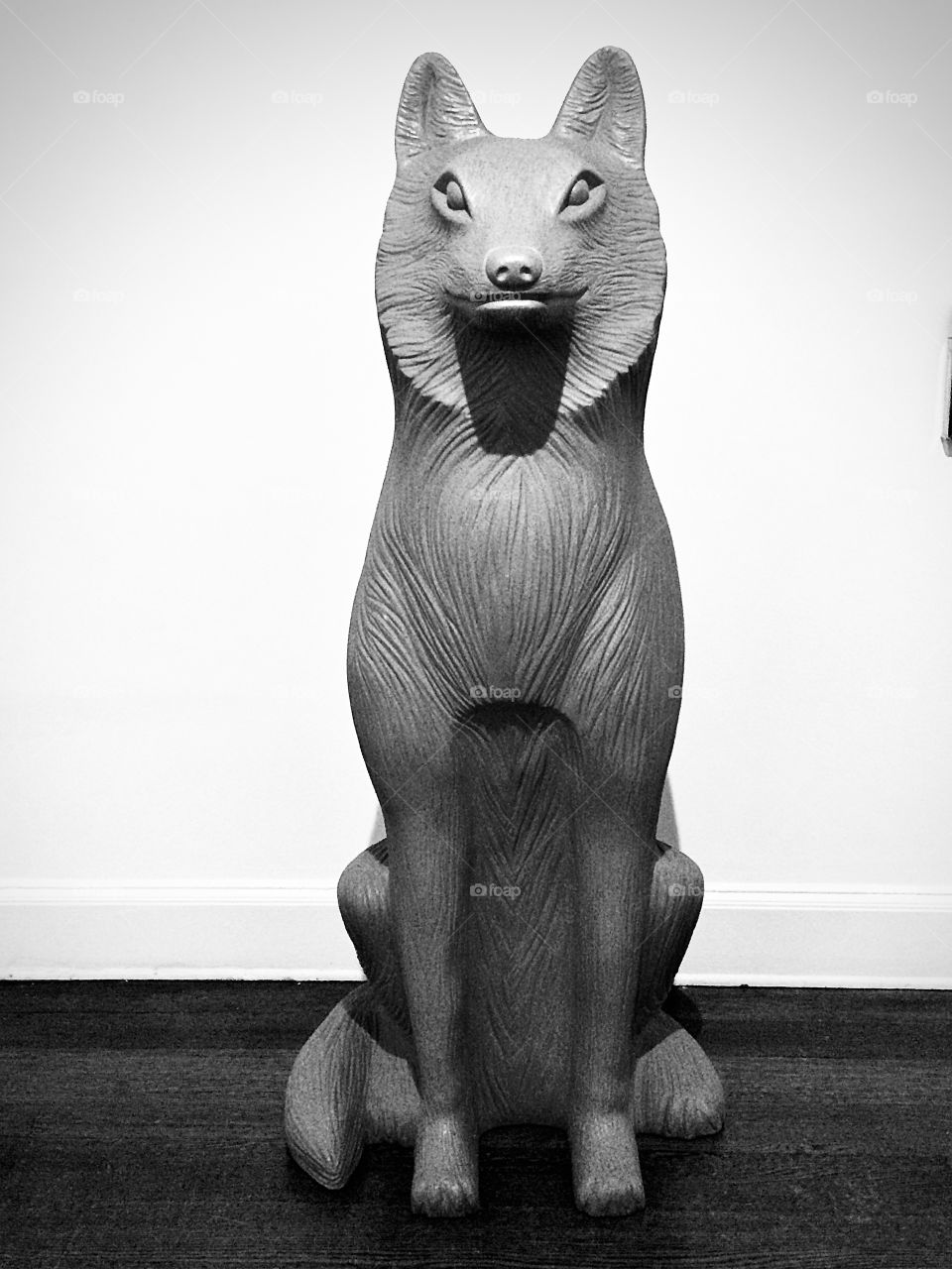 Commanding presence of dog sculpture