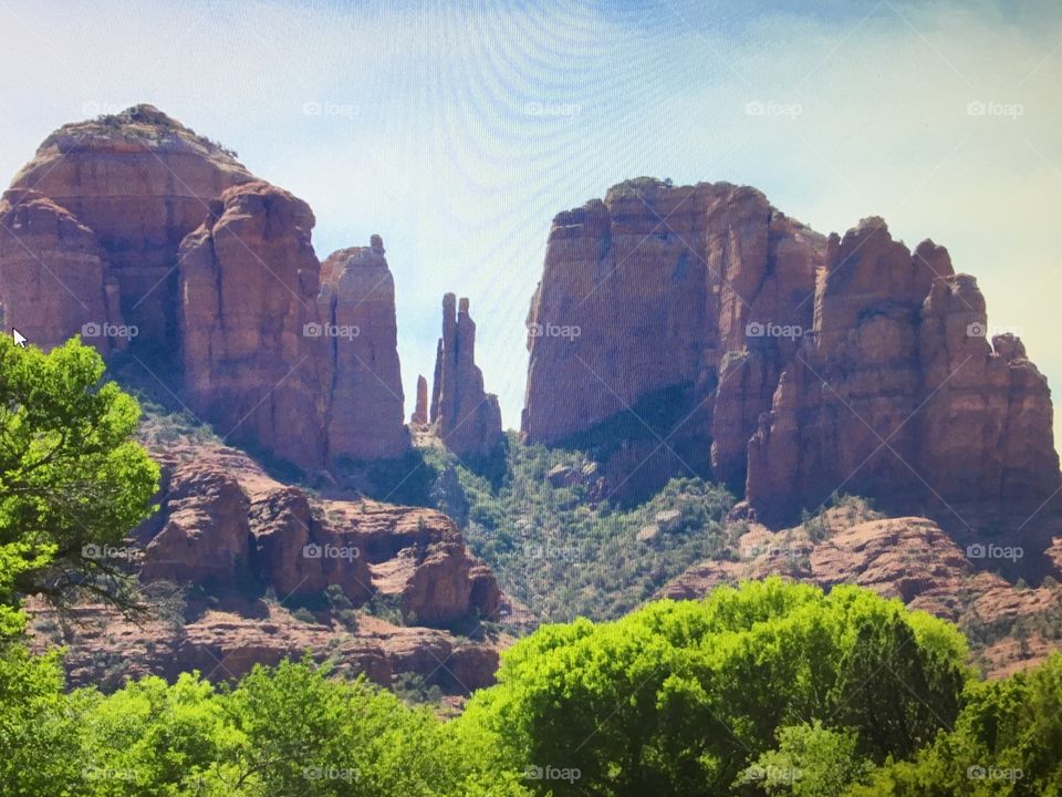 Sedona vortex—Arizona. This one is called Cathedral Rock. The formation in the center is said to look like a couple getting married.