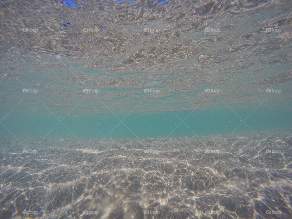 Clear beach underwater shot