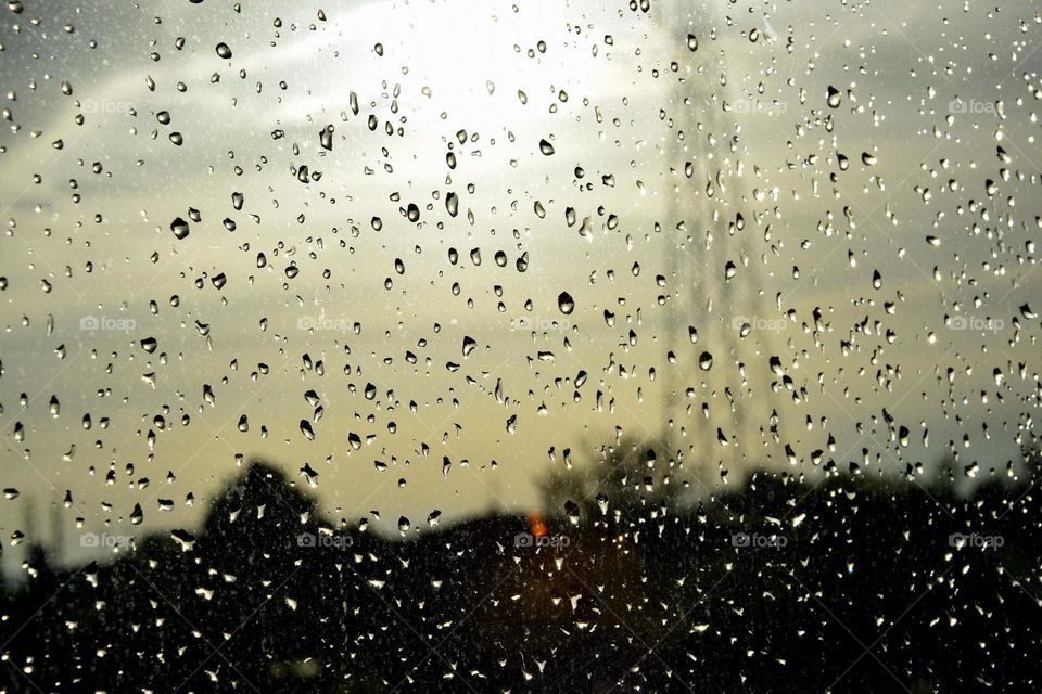 Rain On Glass Window