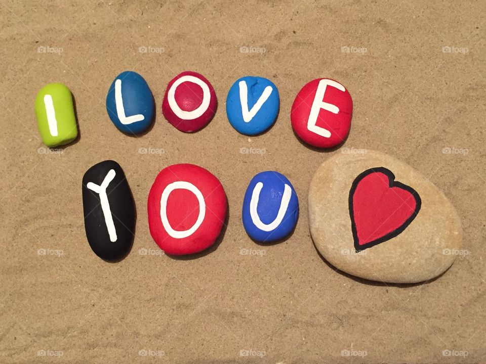 I love you, stones message 