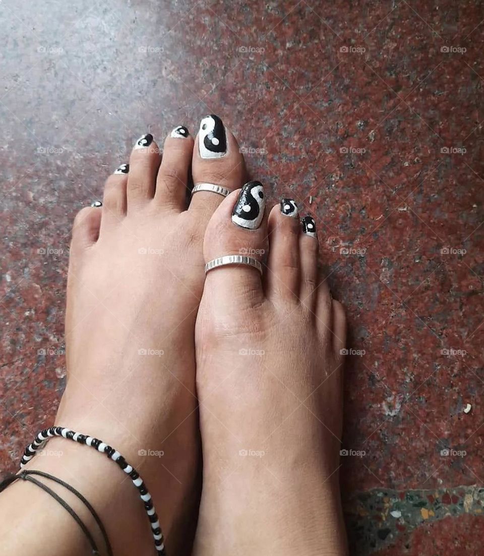 This is a nail art feet photo shoot on your demand.