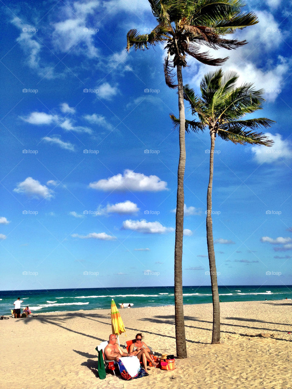 People at beach, Hollywood beach, Florida