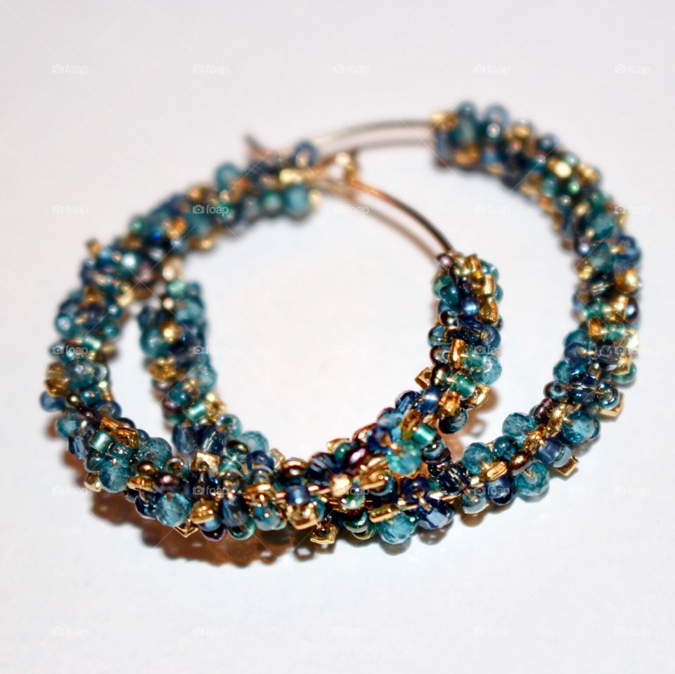 Gemstone beaded earrings 
