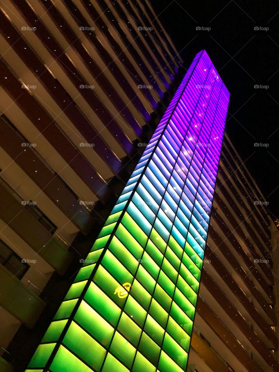 Lights on Building 