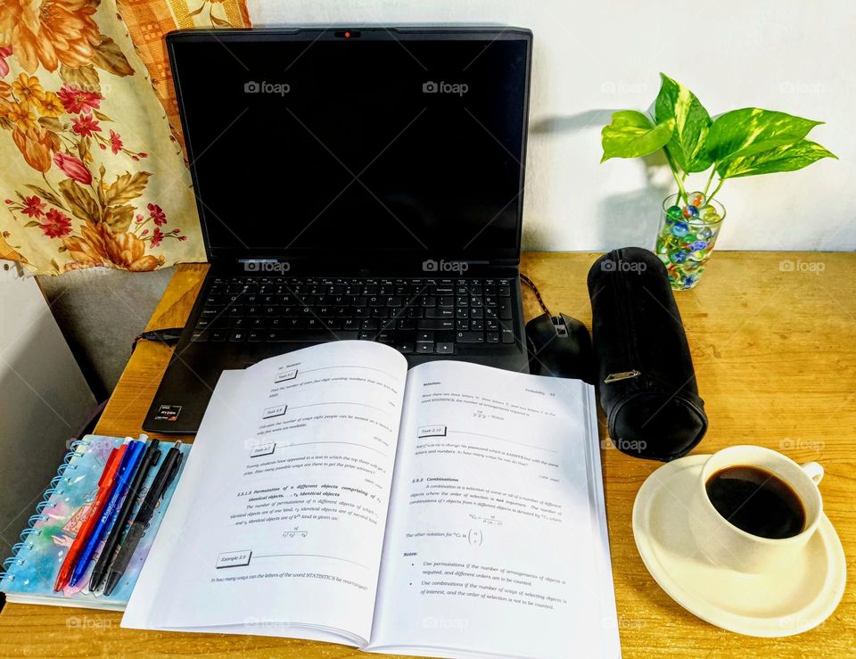 A reading and studying corner.