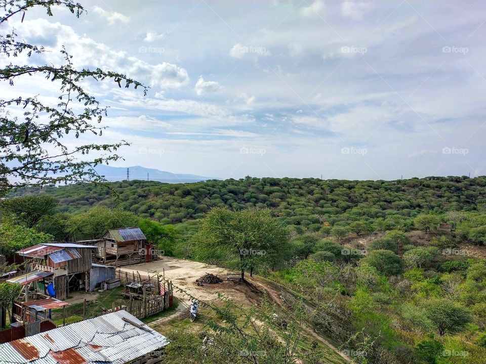 Farmer's hut in a small hamlet.