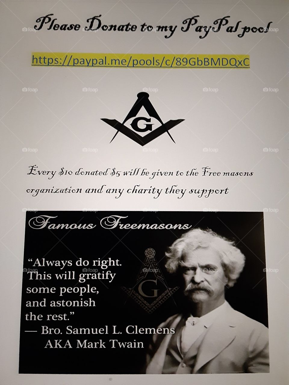 donation collection for charity