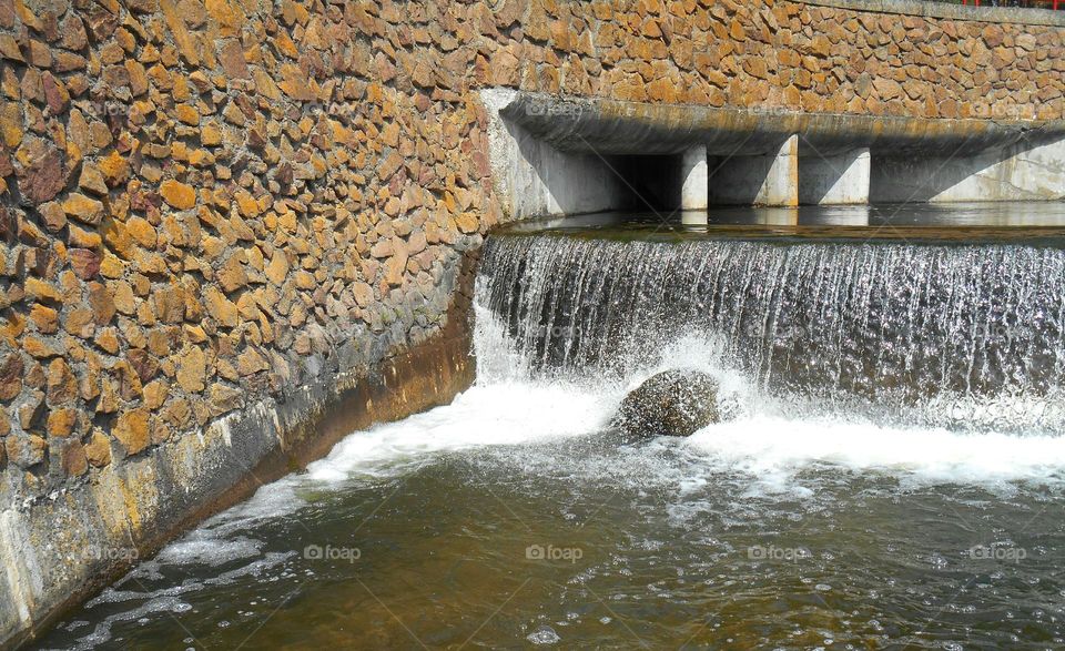 urban water waterfall