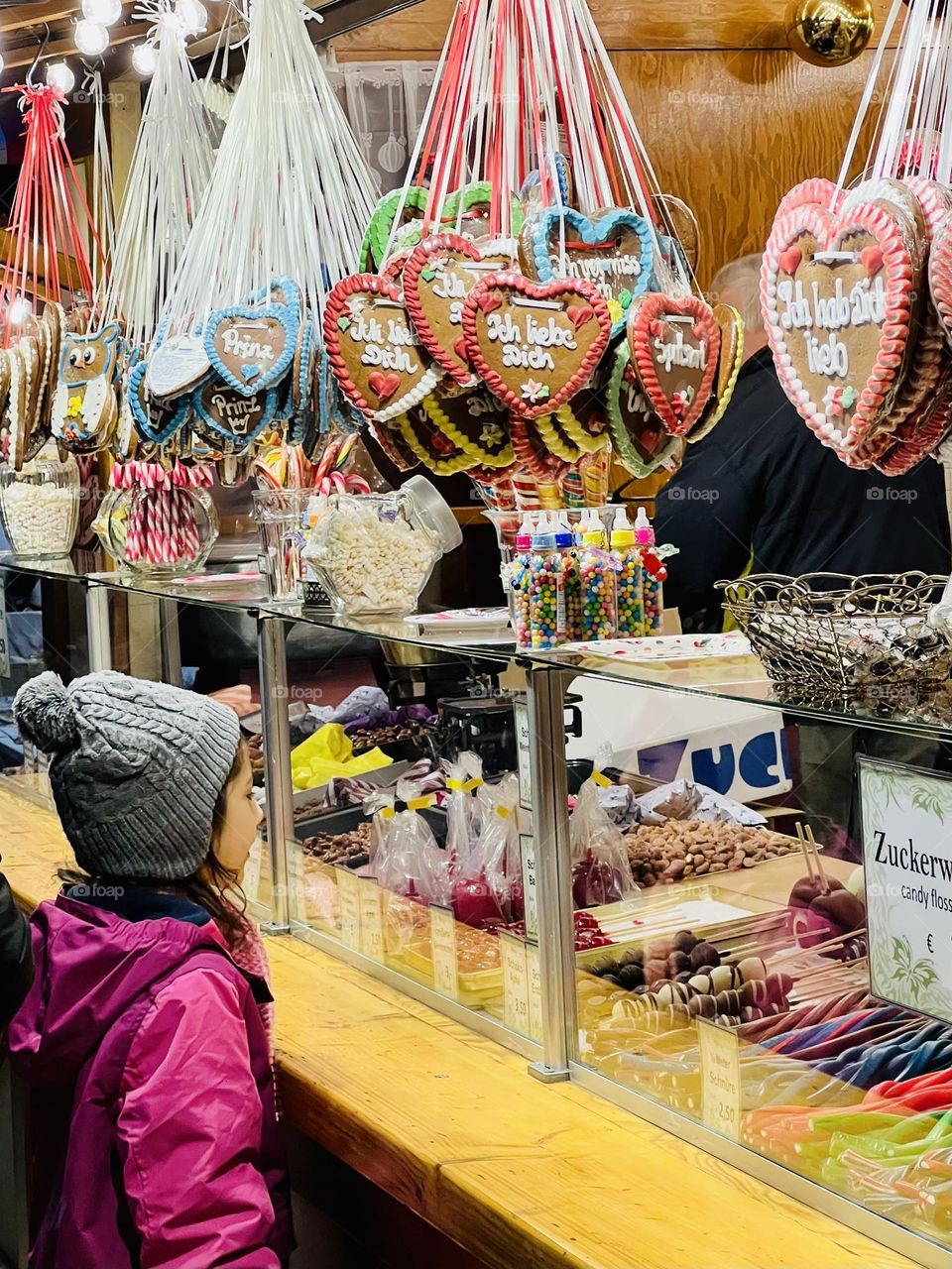 Girl looking for candy