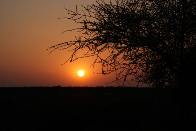 sunset while camping