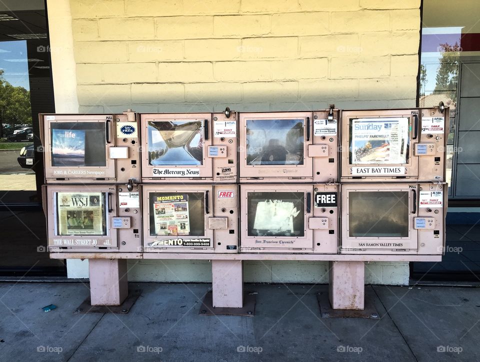 Old and traditional newspaper stand