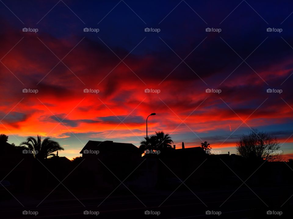 Sunset, Evening, Silhouette, Dawn, Backlit