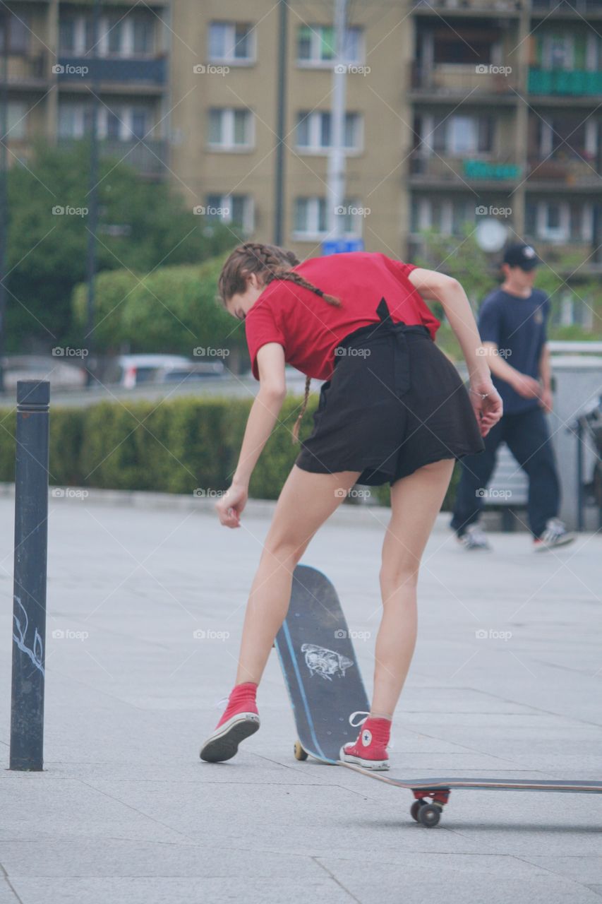 Who said skate boarding is only for the boys?