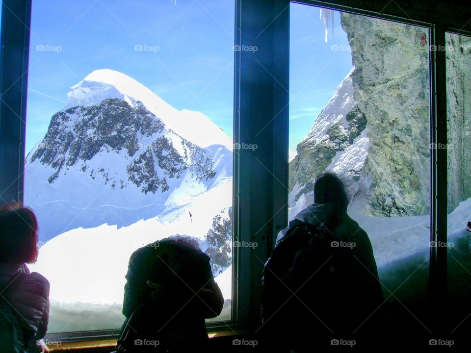 Commuters Use Chair Lift in Mountains