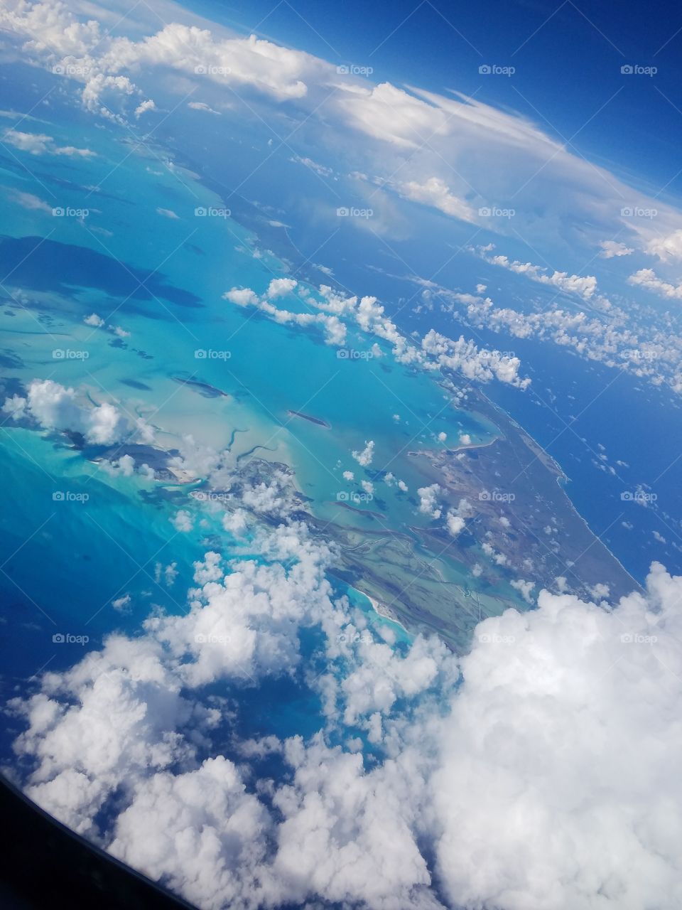 Florida Keys from 30k feet