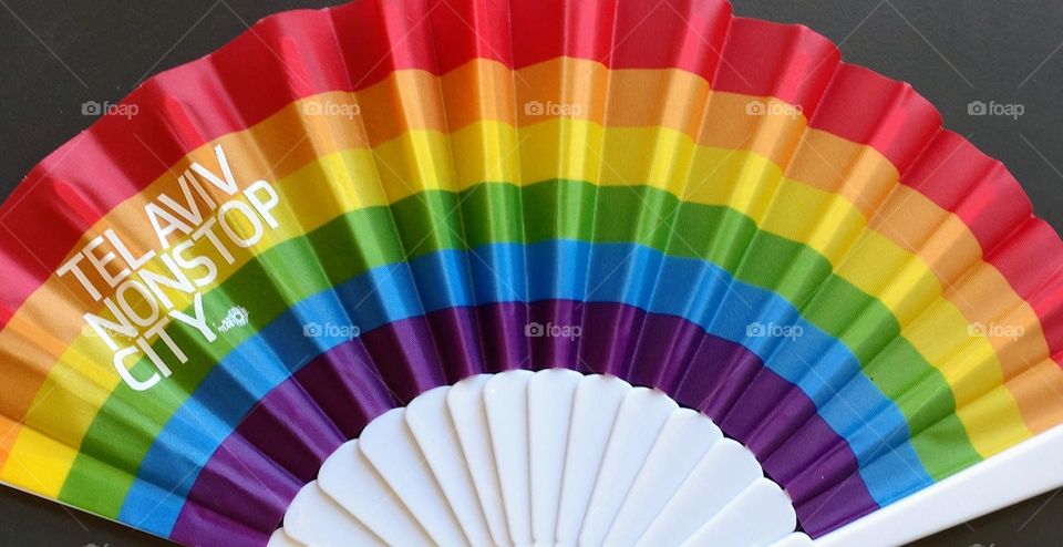 Multicolor 🏳️‍🌈 Hand fan🏳️‍🌈