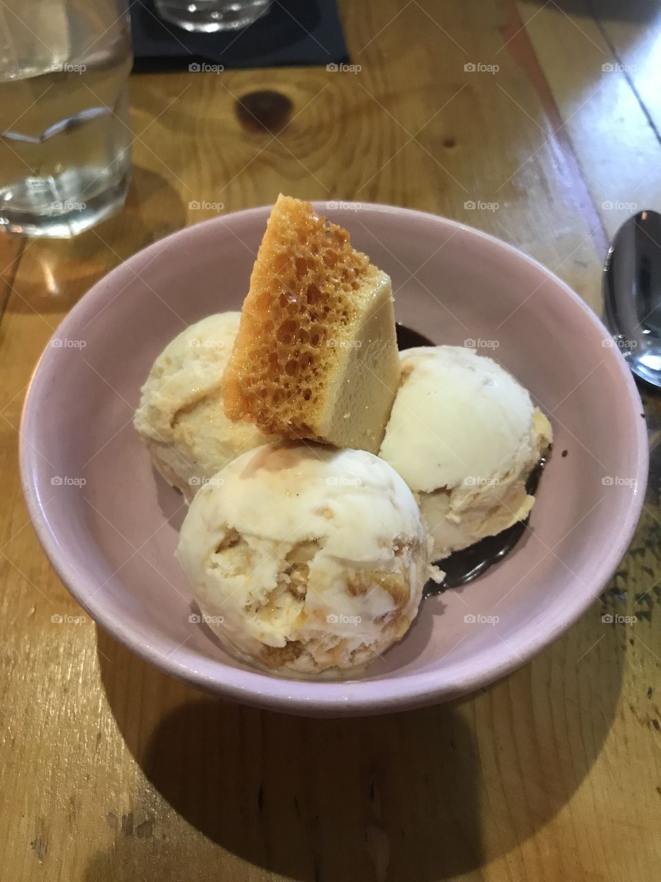 Honeycomb ice cream