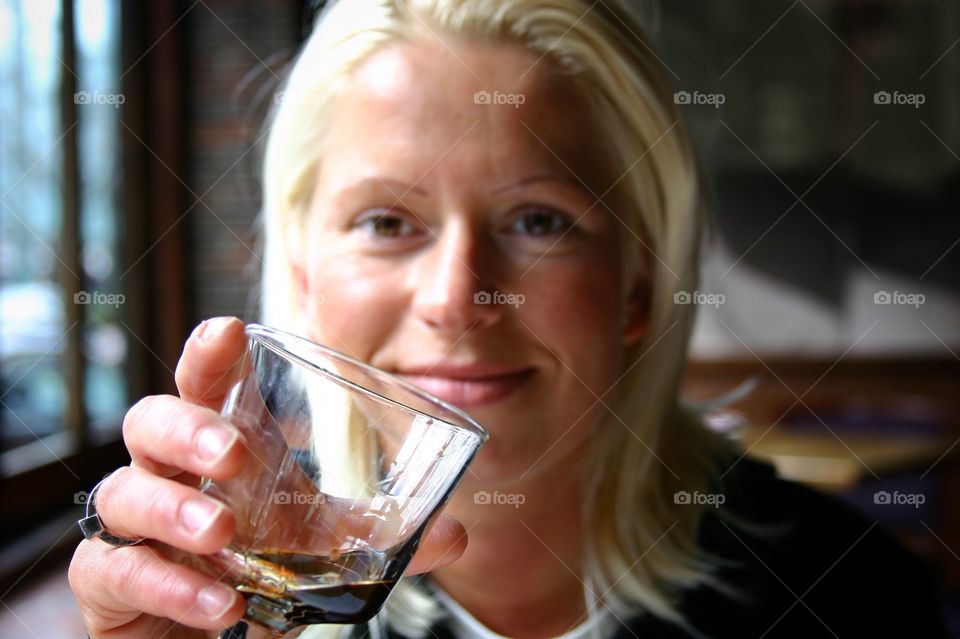 Warming up with  Delicious drink at Irish pub.