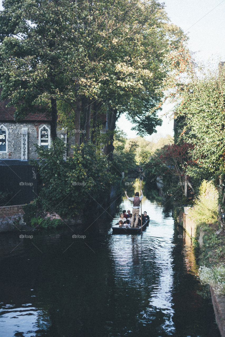 punting along river stour 