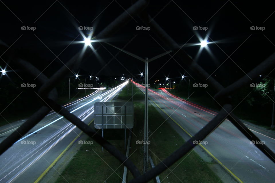 Late night highway long exposure 