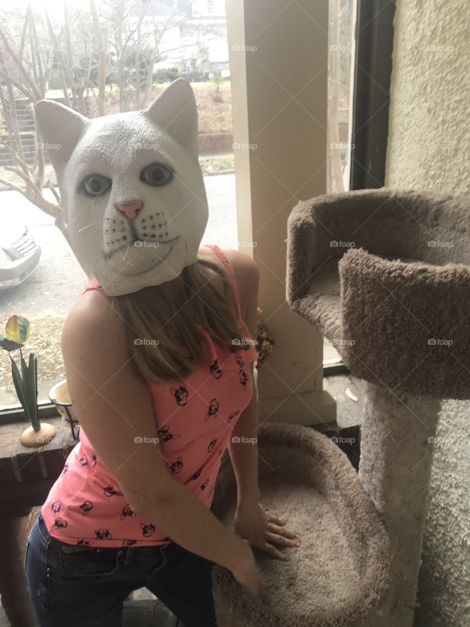 Cat head costume