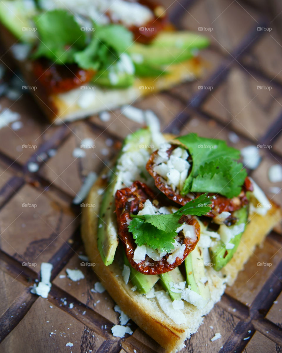 Healthy Vegetarian bruschetta