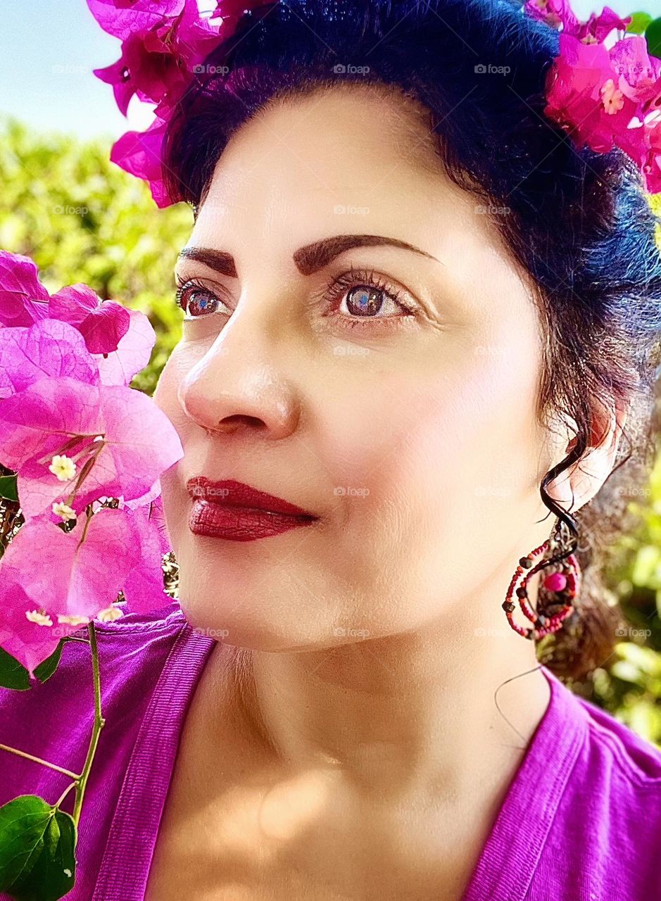 Self Portrait of Woman In Pink