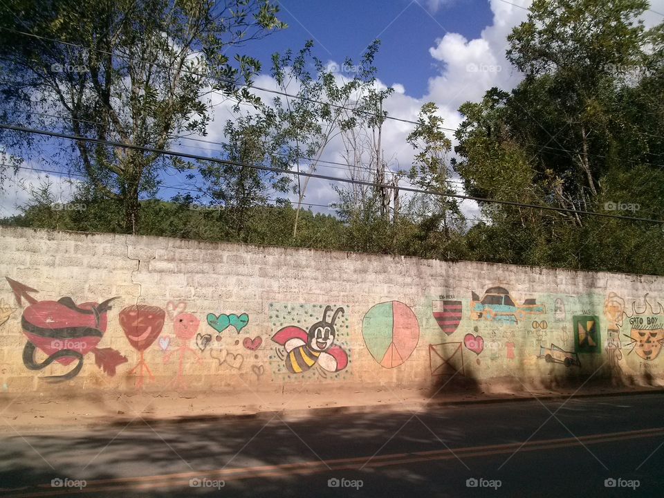 road caminho wall muro graffiti
