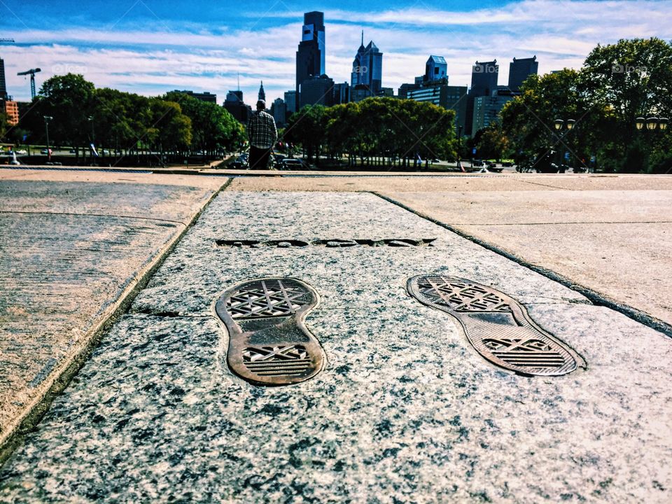 Rocky. Art museum steps, Philadelphia 