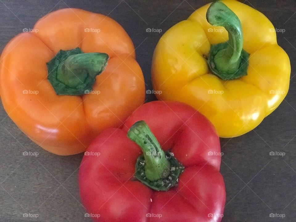 Orange, Yellow, Red Peppers - Images of peppers from An Ariel view 