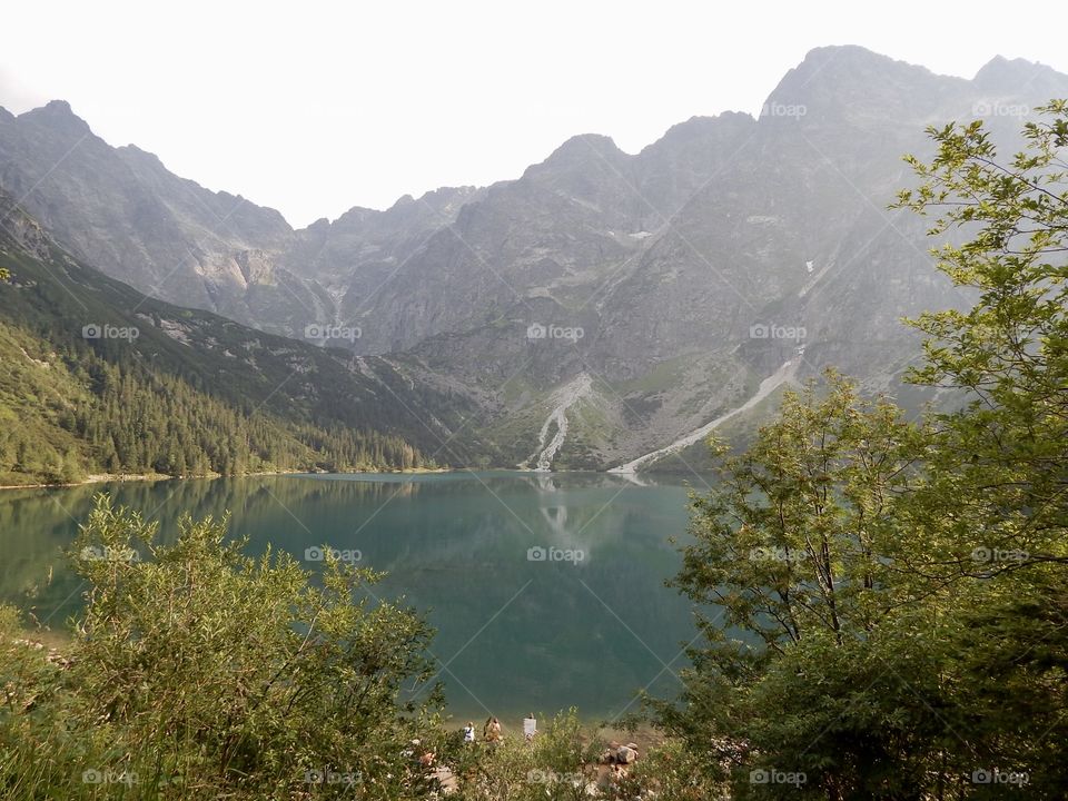 Mountain lake Morskie oko, Zakopane, Tatry, Poland