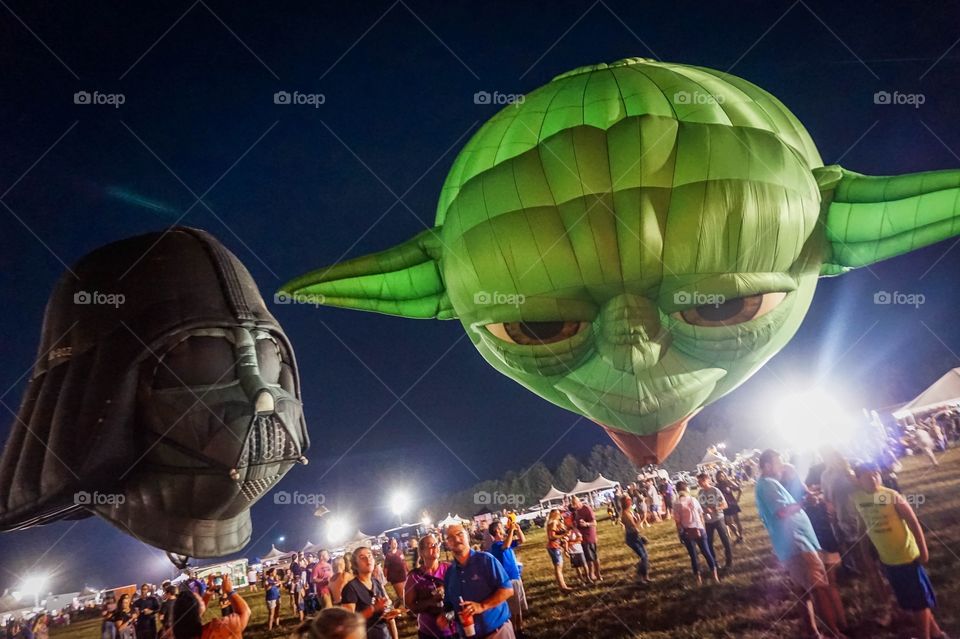 Toda and Darth Vader hot-air balloons! @ The Great Texas Balloon Race 