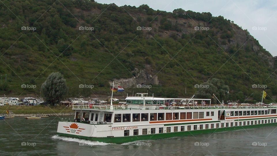 A Ship Travellin On Rhein