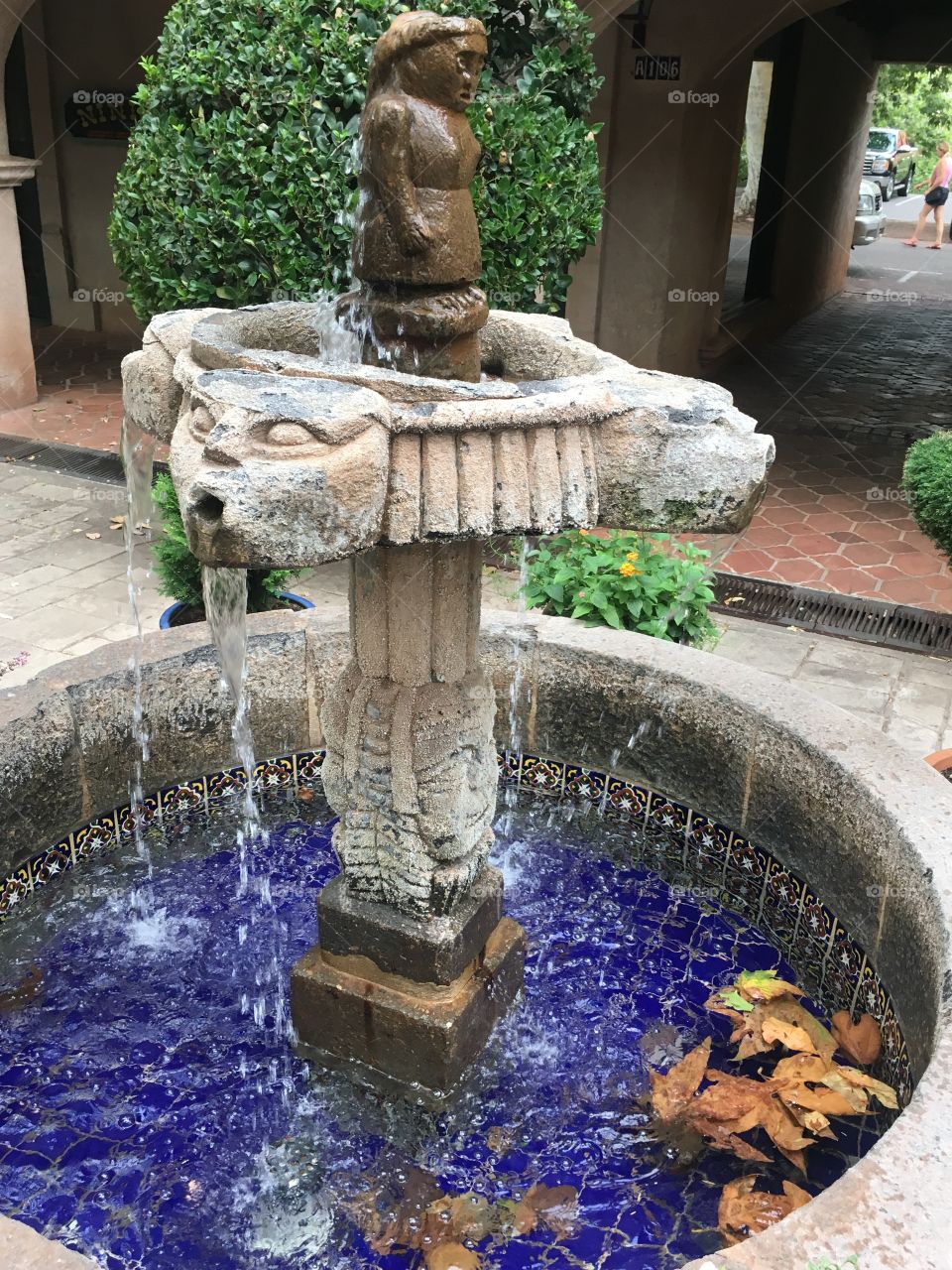 Fountain, No Person, Garden, Water, Stone