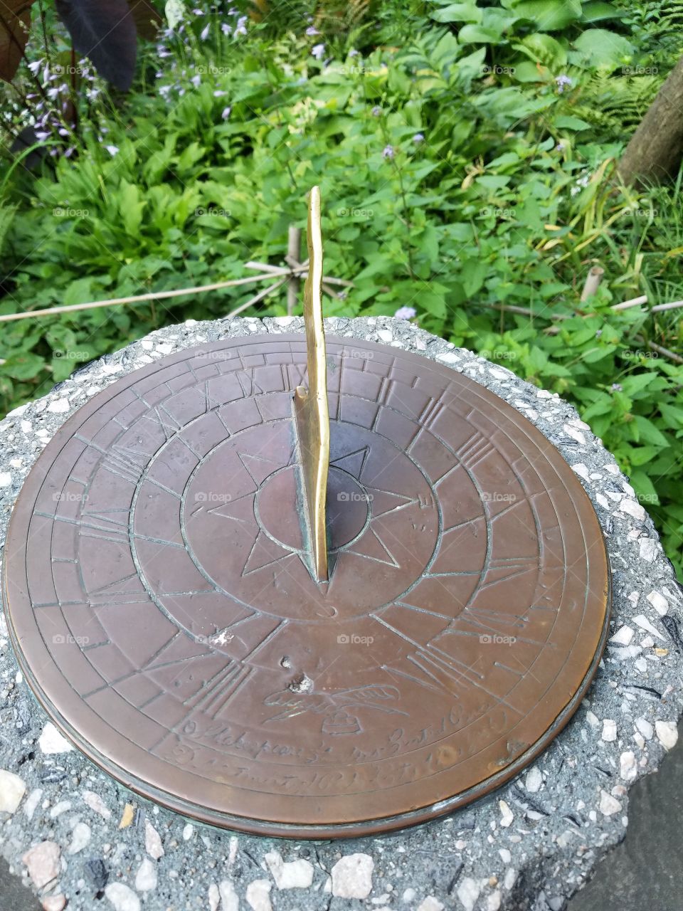 sundial in Shakespeare garden