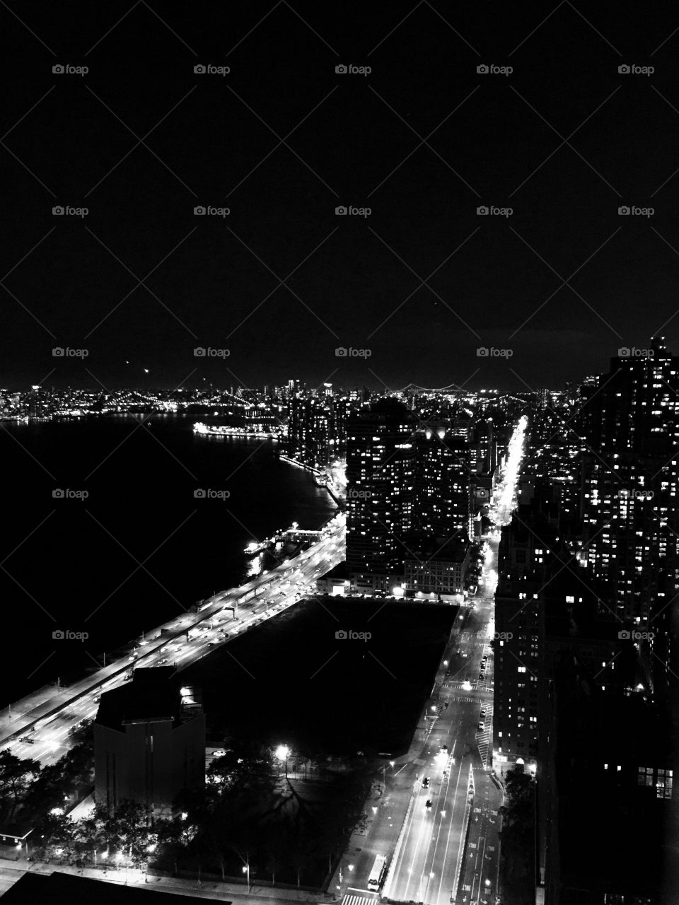 New York City Lights. City lights, 30 floors up
