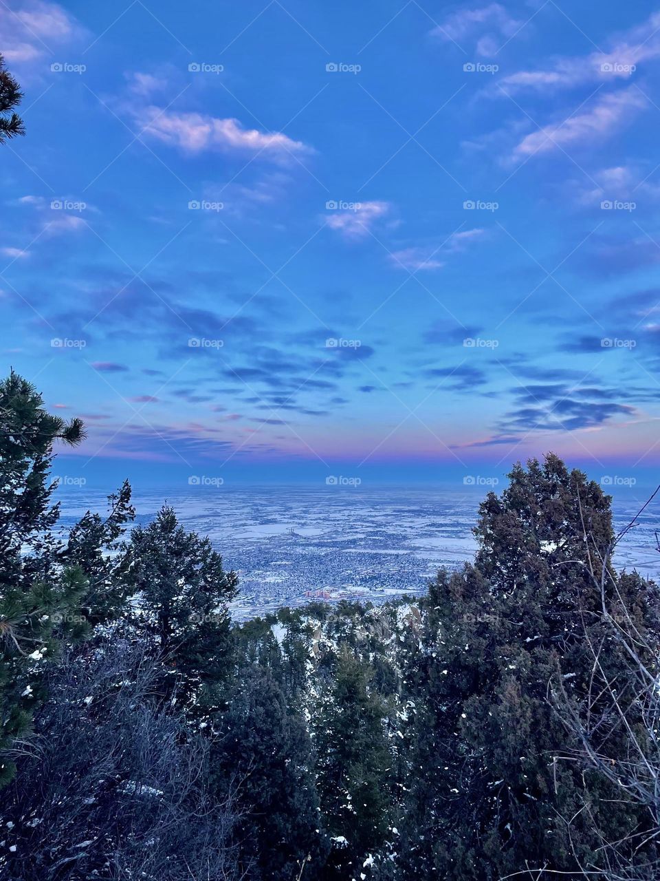 Pastel sunset over Boulder CO