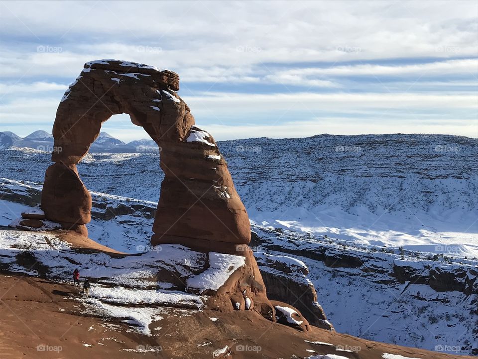 Arches National park winter time