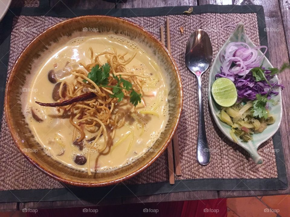 Thai soup(khao soi)