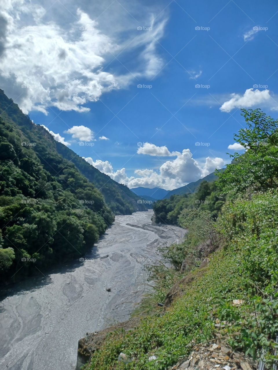 Magnificent valley under the blue sky.