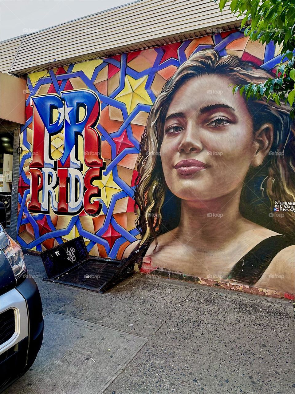 Latin „PRIDE” is being celebrated here in this art mural that measures nearly an entire city block by “La Lupe”, the club restaurant on “Jefferson St” off “Broadway” and “Myrtle Ave” in “Bushwick”, Bklyn. 2024. Hypnotic Productions