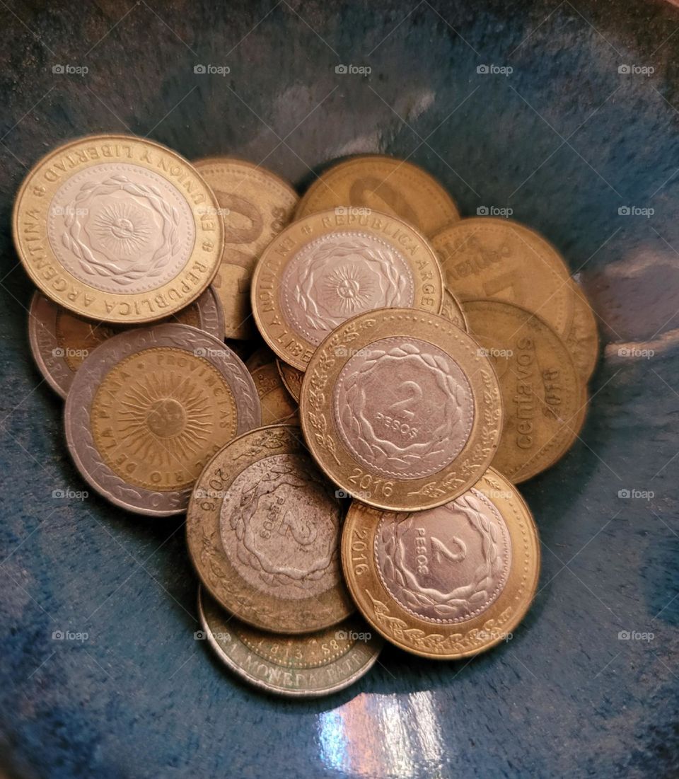 monedas, metal