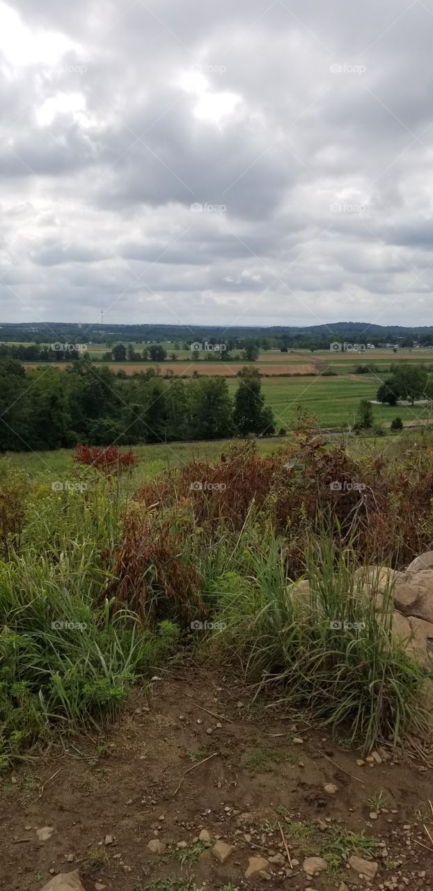 overlooking Gettysburg