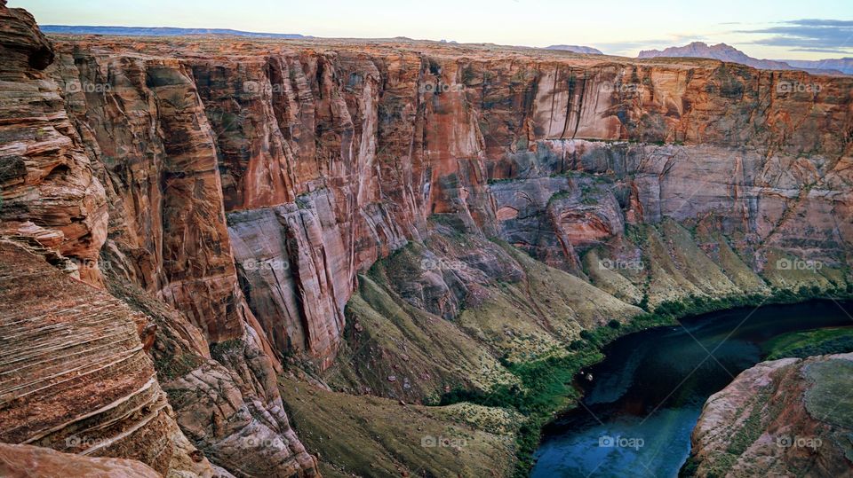 Horseshoe bend in the colorado river
