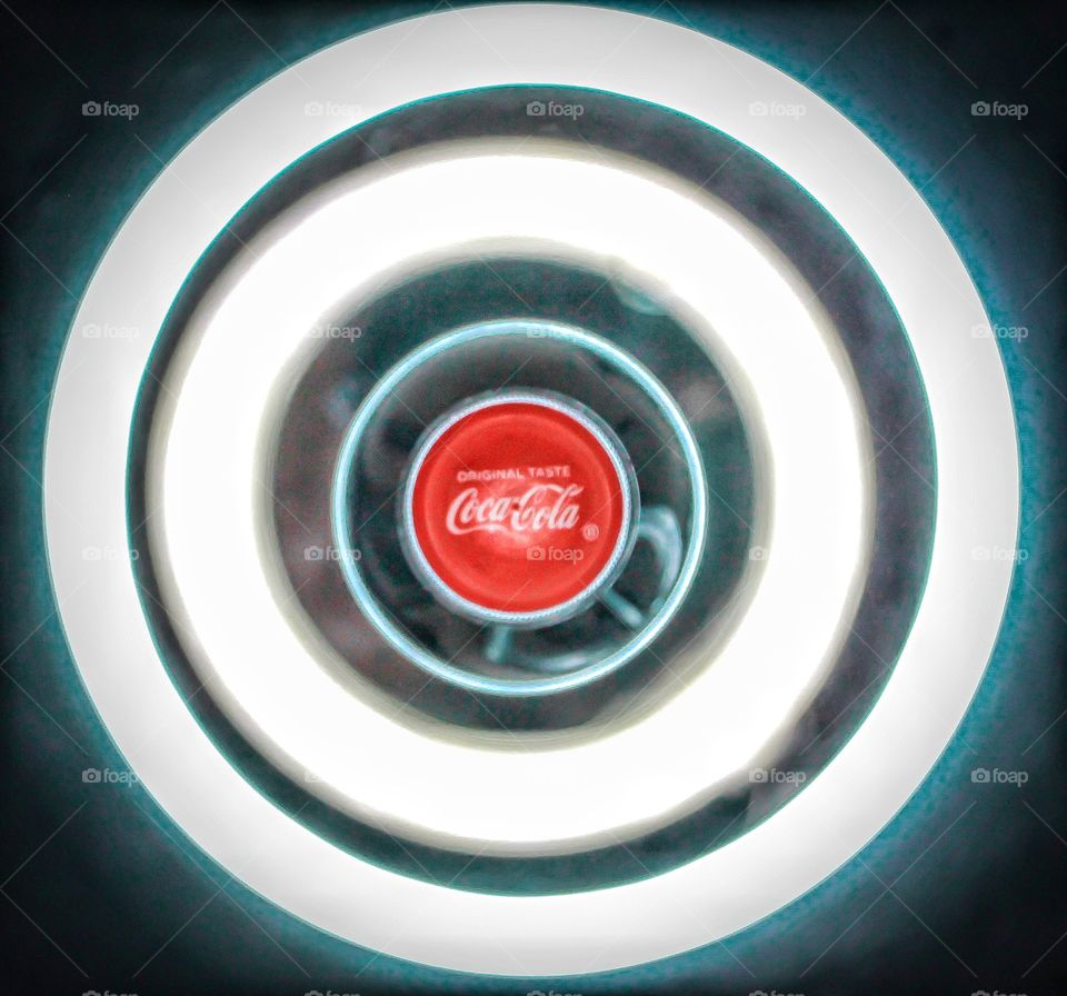 cola from the top view