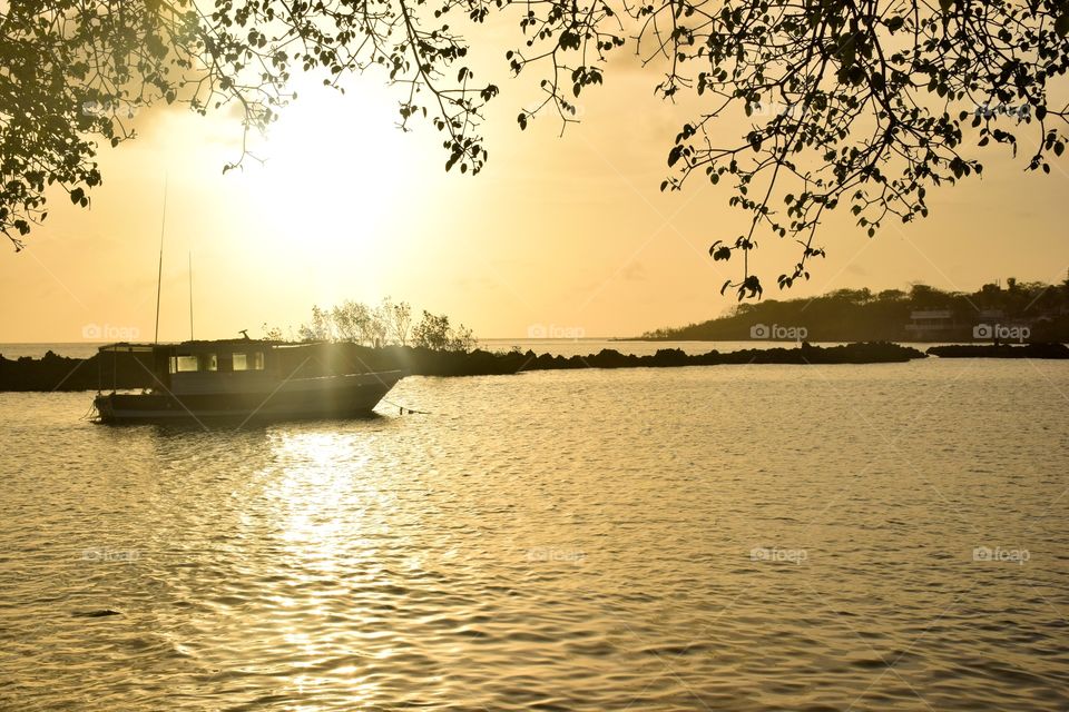 Sunset at San Andres island, Colombia