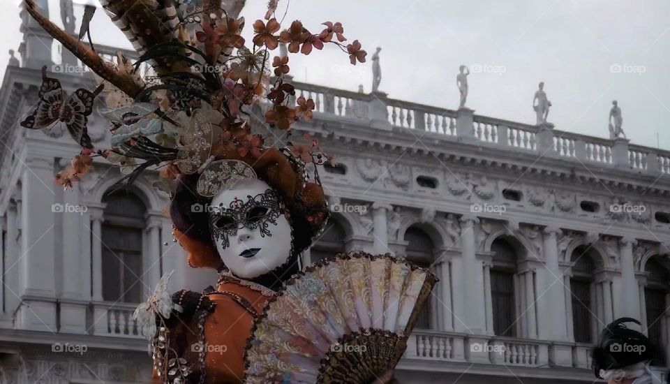 Carnevale di Venezia. Maschere in posa.