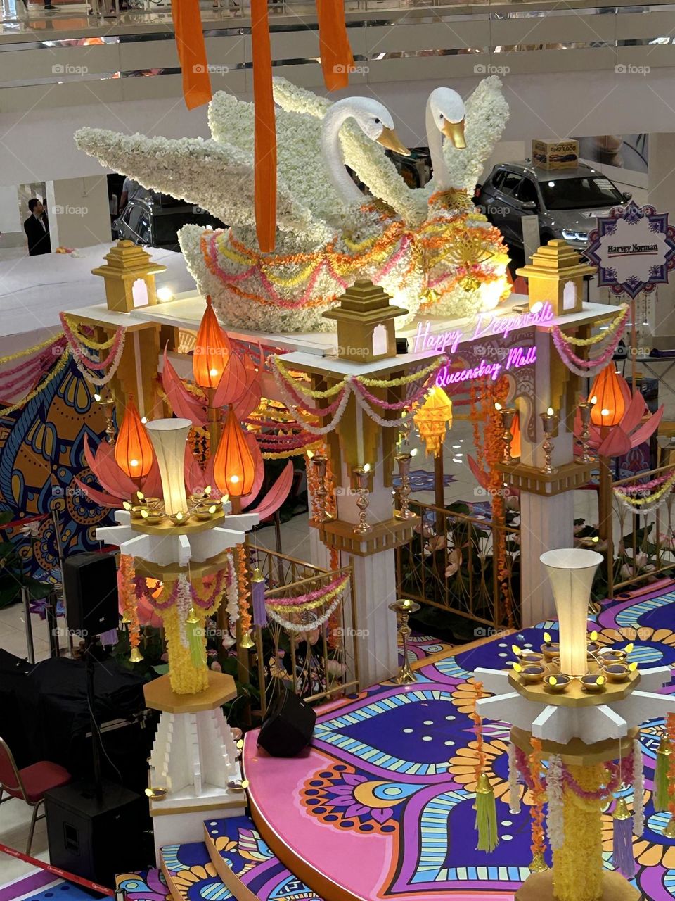 Depavali  day decoration in Shopping mall