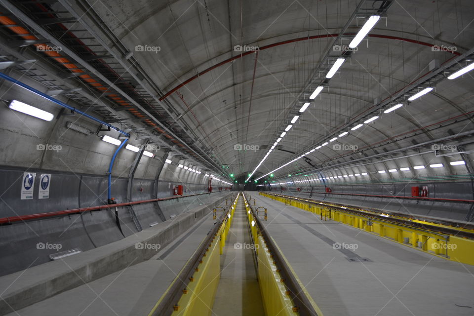 Underground subway construction site